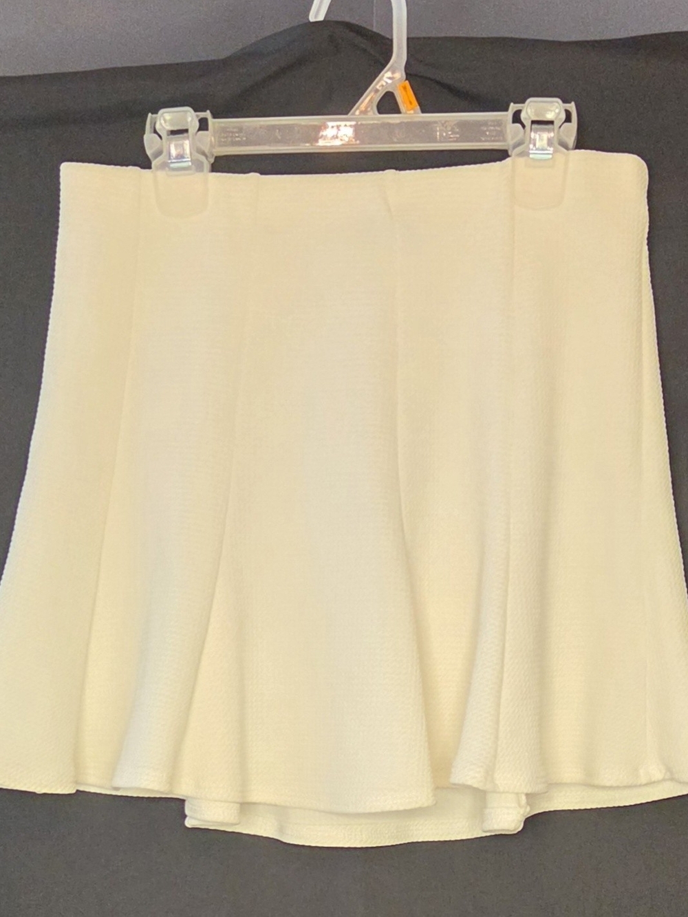VTG Joyce Leslie Cream Textured Skater Mini Skirt Size M Y2K Deadstock